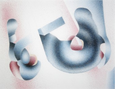 Tekening getiteld "Space where ovulati…" door Gerrit Cnossen, Origineel Kunstwerk, Pastel Gemonteerd op Karton