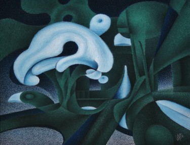 图画 标题为“The sad and unseen…” 由Gerrit Cnossen, 原创艺术品, 粉彩 安装在纸板上