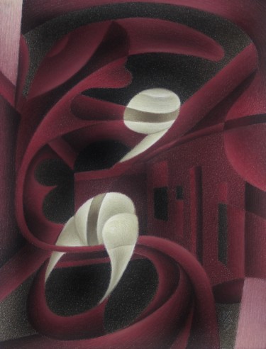 Рисунок под названием "Naked, the shell si…" - Gerrit Cnossen, Подлинное произведение искусства, Пастель Установлен на картон