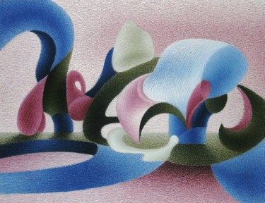 Tekening getiteld "Candy Cut Marsh Mel…" door Gerrit Cnossen, Origineel Kunstwerk, Pastel Gemonteerd op Karton