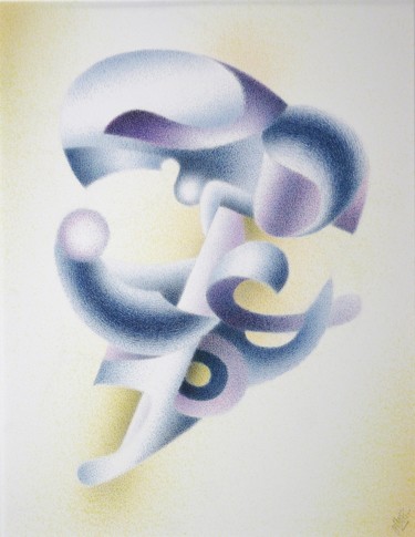 Dessin intitulée "The touched injury…" par Gerrit Cnossen, Œuvre d'art originale, Pastel Monté sur Carton