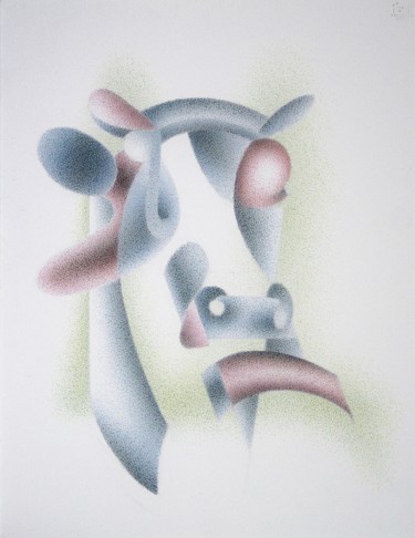 Drawing titled "The bull (Taurus)…" by Gerrit Cnossen, Original Artwork, Pastel Mounted on Cardboard