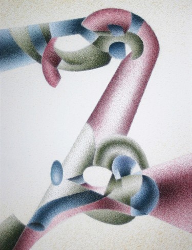 Dessin intitulée "Two. Being nice and…" par Gerrit Cnossen, Œuvre d'art originale, Pastel Monté sur Carton
