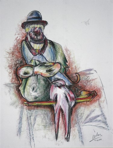 Drawing titled "Unhealthy  ventilat…" by Gerrit Cnossen, Original Artwork, Pastel Mounted on Cardboard