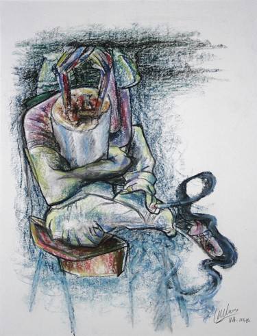 Рисунок под названием "G. Nico the Teen. (…" - Gerrit Cnossen, Подлинное произведение искусства, Пастель Установлен на картон