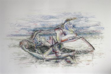 Drawing titled "Because of the simp…" by Gerrit Cnossen, Original Artwork, Pastel Mounted on Cardboard