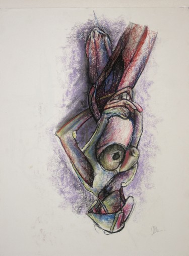 Drawing titled "The reasonable one…" by Gerrit Cnossen, Original Artwork, Pastel Mounted on Cardboard