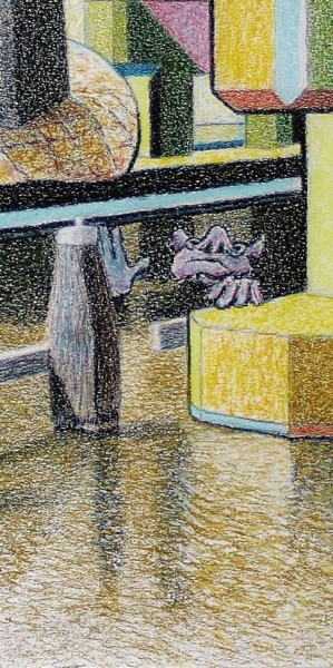 Drawing titled "Sneek has been sitt…" by Gerrit Cnossen, Original Artwork, Pastel