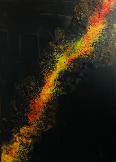 Pittura intitolato "Vulcano" da Gabriele Doglietto, Opera d'arte originale, Acrilico