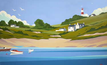 Temps calme Peinture intitulée "Temps calme" par Greg, Œuvre d'art originale, Huile