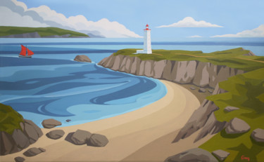 La pointe Peinture intitulée "La pointe" par Greg, Œuvre d'art originale, Huile Monté sur Châssis