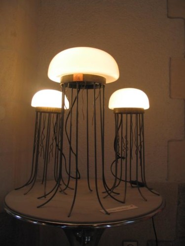 Sculpture intitulée "luminaire méduse" par Gdenancy, Œuvre d'art originale
