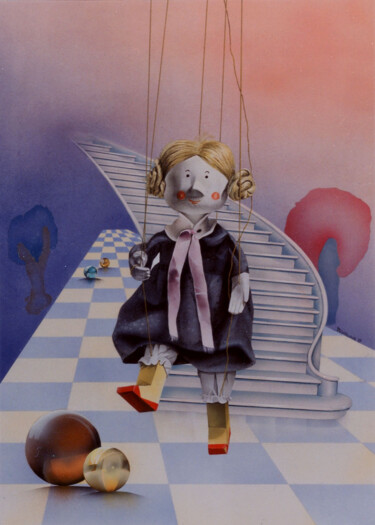 Dibujo titulada "rêve d'enfant" por Gisiane Desabliaux, Obra de arte original, Gouache