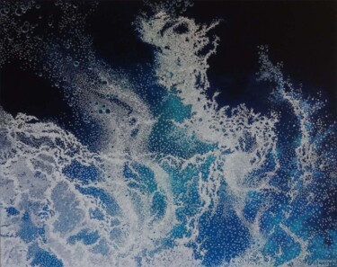 Peinture intitulée "turbulences 1" par Gisiane Desabliaux, Œuvre d'art originale, Acrylique Monté sur Carton