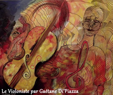 Peinture intitulée "le-violoniste-conve…" par Gaétane Di'Piazza, Œuvre d'art originale, Acrylique