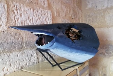Sculpture intitulée "Requin mécanique" par Georges André, Œuvre d'art originale, Métaux