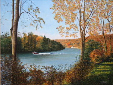 Peinture intitulée "Couleurs d'automne…" par Gérard Nicaud, Œuvre d'art originale, Huile