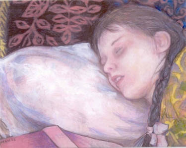 Painting titled "Little Ewa" by Marta Goebel-Pietrasz, Original Artwork