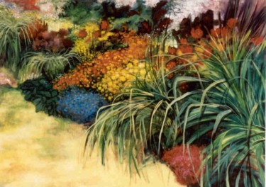Painting titled "Garden 1" by Marta Goebel-Pietrasz, Original Artwork