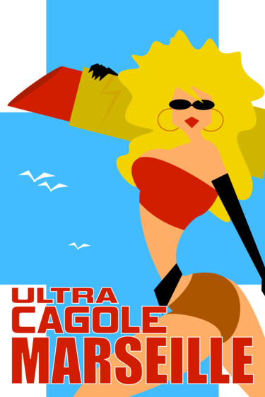 Digitale Kunst mit dem Titel "ULTRA CAGOLE" von Geckoo, Original-Kunstwerk, 2D digitale Arbeit