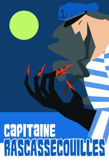 Arte digitale intitolato "Capitaine RASCASSEC…" da Geckoo, Opera d'arte originale, Lavoro digitale 2D