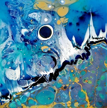 Malerei mit dem Titel "Le chant de la terre" von Sylvie Gedda, Original-Kunstwerk, Pigmente