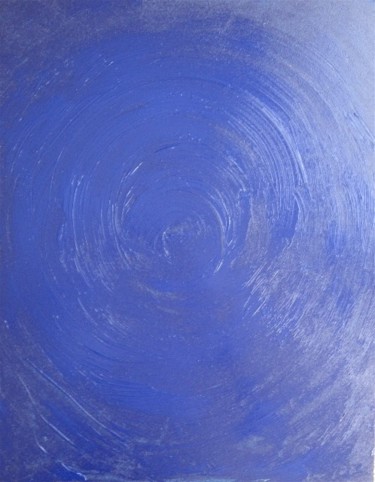 Peinture intitulée "Point bleu sur déch…" par Gédéon, Œuvre d'art originale, Huile