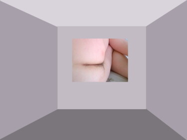 Digitale Kunst mit dem Titel "Me In An Empty Room" von Gee Shepherd, Original-Kunstwerk, 2D digitale Arbeit