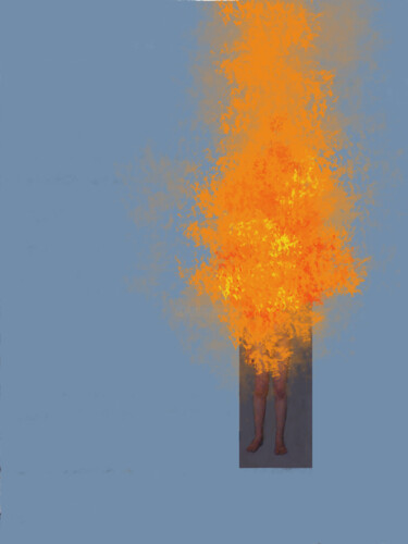 Цифровое искусство под названием "The Candle" - Gee Shepherd, Подлинное произведение искусства, 2D Цифровая Работа