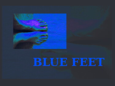 Цифровое искусство под названием "Blue Feet" - Gee Shepherd, Подлинное произведение искусства, 2D Цифровая Работа