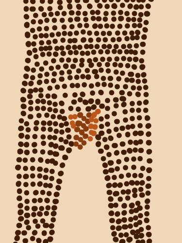 Artes digitais intitulada "Nude Male (Self Por…" por Gee Shepherd, Obras de arte originais, Pintura digital