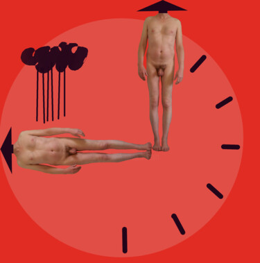 Digital Arts με τίτλο "Man Clock" από Gee Shepherd, Αυθεντικά έργα τέχνης, 2D ψηφιακή εργασία