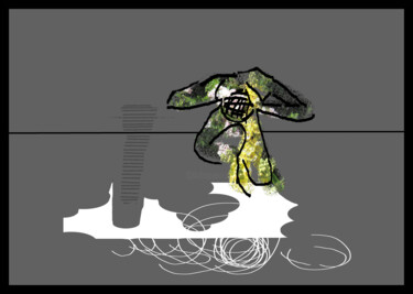 Arts numériques intitulée "Nude In Sunlit Spot" par Gee Shepherd, Œuvre d'art originale, Travail numérique 2D