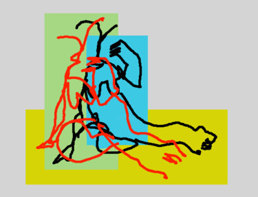 Arte digital titulada "Figure On A Plinth" por Gee Shepherd, Obra de arte original, Pintura Digital