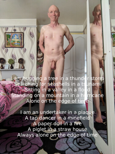 Digitale Kunst mit dem Titel "The Naked Poet 1" von Gee Shepherd, Original-Kunstwerk, 2D digitale Arbeit