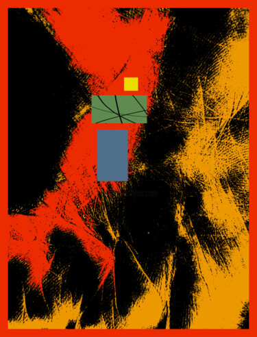 Grafika cyfrowa / sztuka generowana cyfrowo zatytułowany „Palm Abstract” autorstwa Gee Shepherd, Oryginalna praca, Malarstwo…