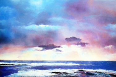 Malerei mit dem Titel "Kanarische Insel bl…" von Geert Bordich, Original-Kunstwerk, Öl