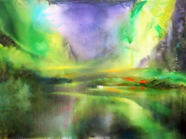 Malarstwo zatytułowany „Aurora Borealis” autorstwa Geert Bordich, Oryginalna praca, Olej