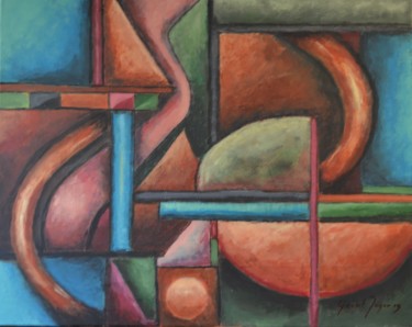 Painting titled "'Lively structure'" by Geert Jager, Original Artwork, Acrylic