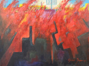Pintura titulada "'Towards New Jerusa…" por Geert Jager, Obra de arte original, Acrílico