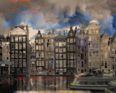 Fotografía titulada "Amsterdam view opus…" por Geert Lemmers, Obra de arte original, Fotografía manipulada Montado en Plexig…