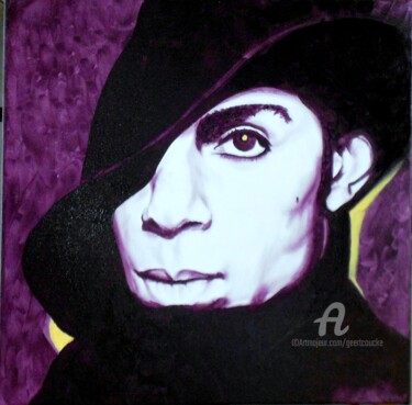 Schilderij getiteld "ode aan Prince" door Geert Coucke, Origineel Kunstwerk, Olie