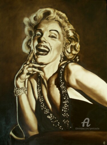 Peinture intitulée "Marlyn Monroe" par Geert Coucke, Œuvre d'art originale, Huile