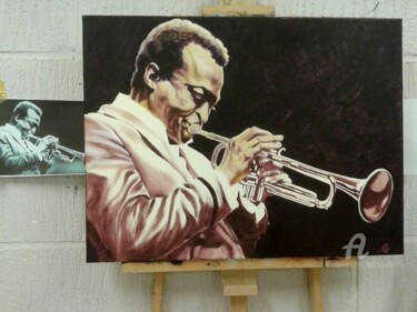 Painting titled "Miles Davis in prog…" by Geert Coucke, Original Artwork