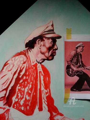 Painting titled "Chuck Berry in Prog…" by Geert Coucke, Original Artwork
