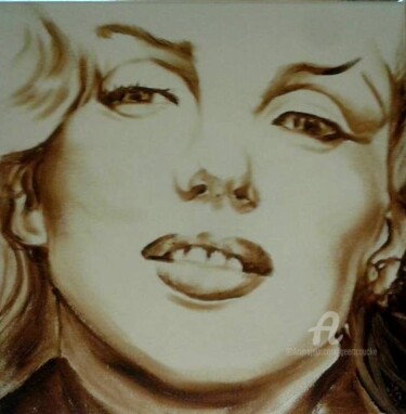 Painting titled "Marilyn M." by Geert Coucke, Original Artwork, Oil