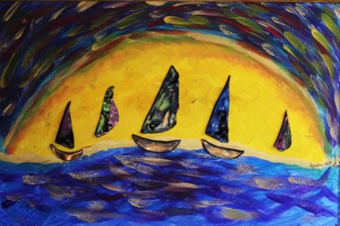 Painting titled "Calmth" by Portable Art By Geerie, Original Artwork, Acrylic