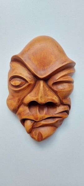 Skulptur mit dem Titel "Malphas - The Demon…" von Geil John, Original-Kunstwerk, Holz