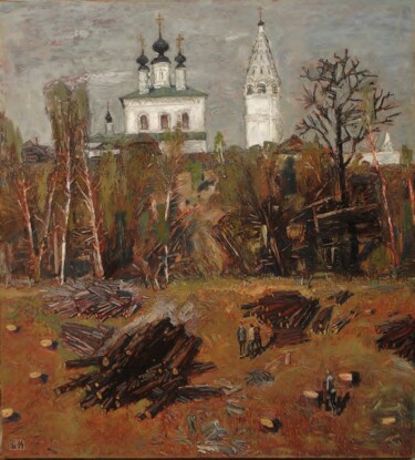Malarstwo zatytułowany „Суздаль” autorstwa Геймран Баймуханов, Oryginalna praca, Olej