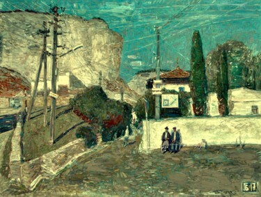 Malerei mit dem Titel "Бахчисарай" von Geimran Baimukhanov, Original-Kunstwerk, Öl